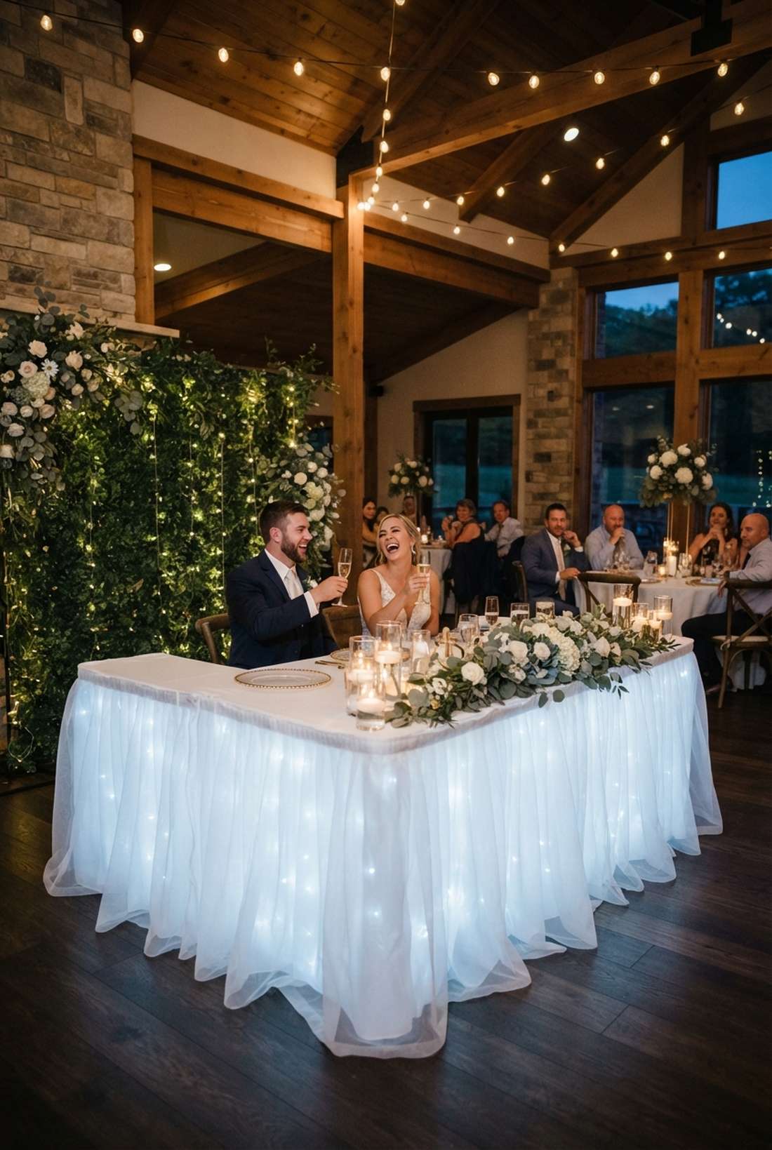 under table linen lighting