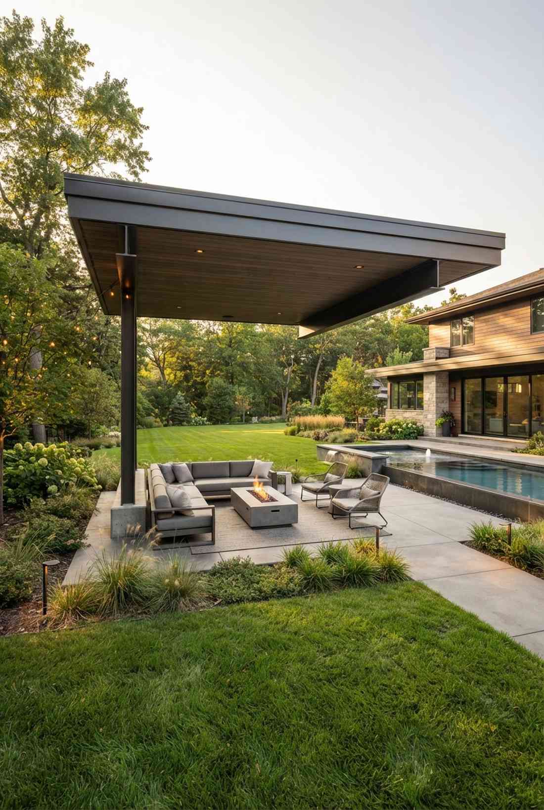 cantilever roof floating design