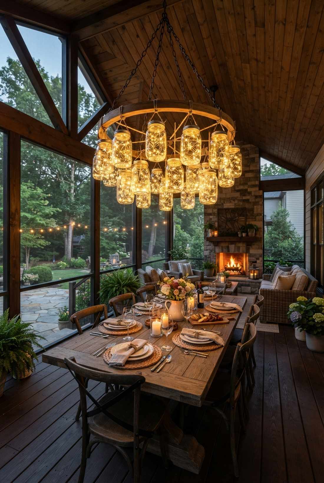 chandelier style multi jar fixture