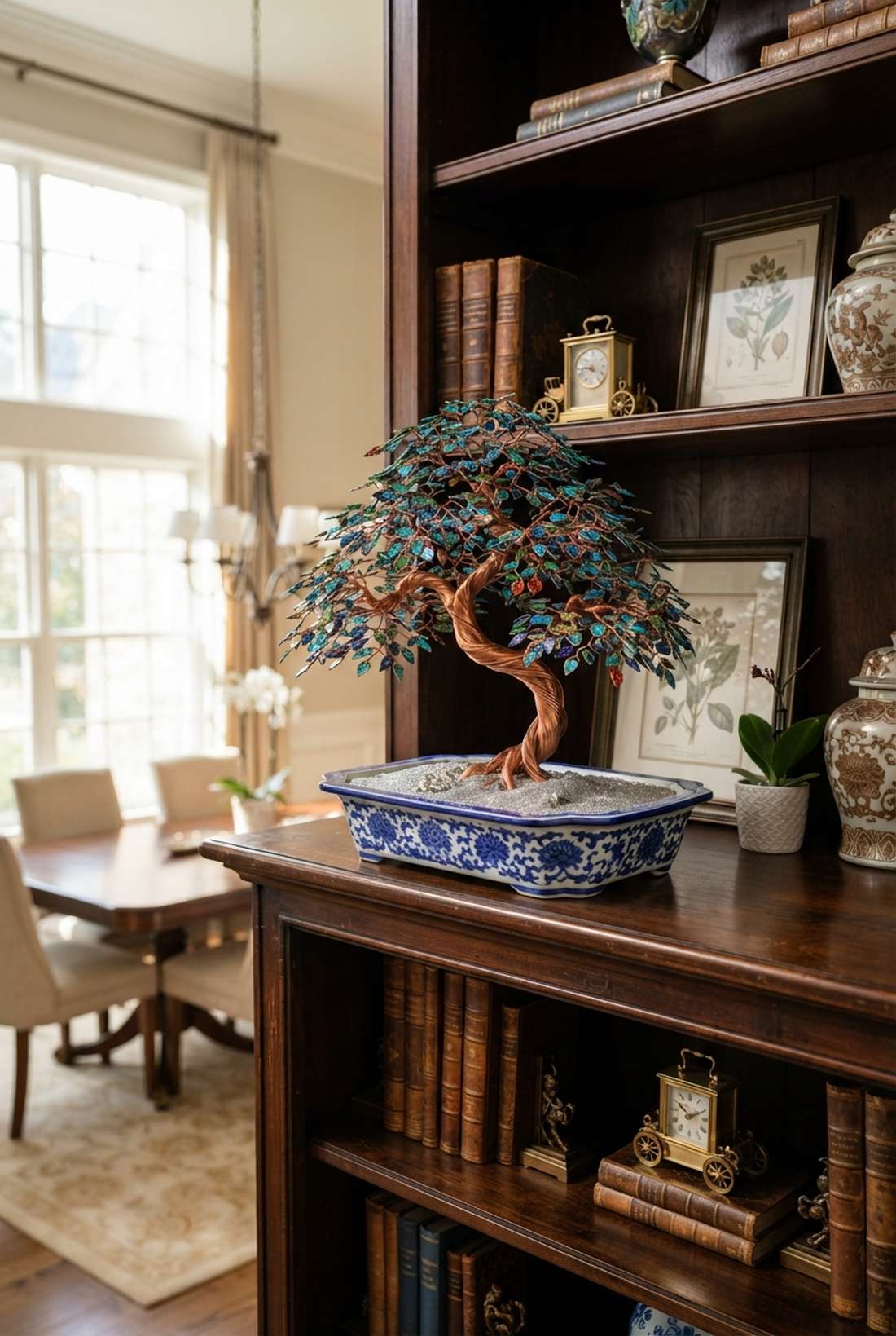 cloisonne enamel bonsai garden