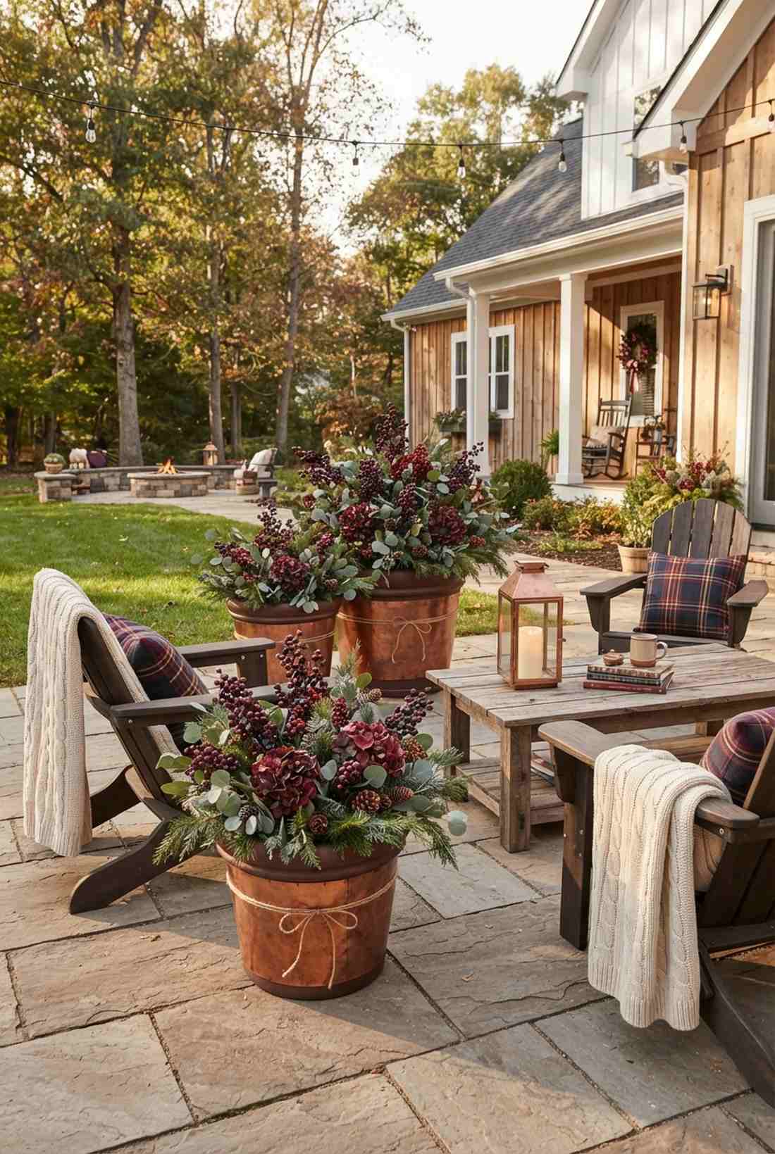 copper and burgundy warmth