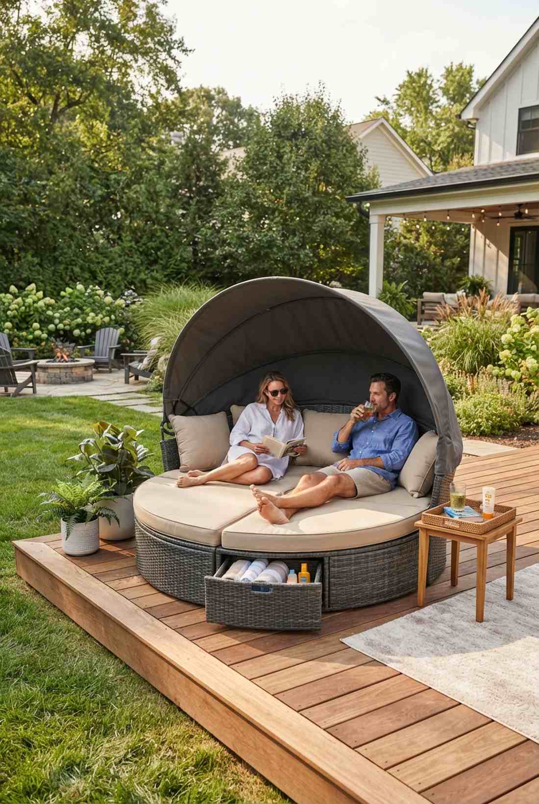 daybed with canopy and storage