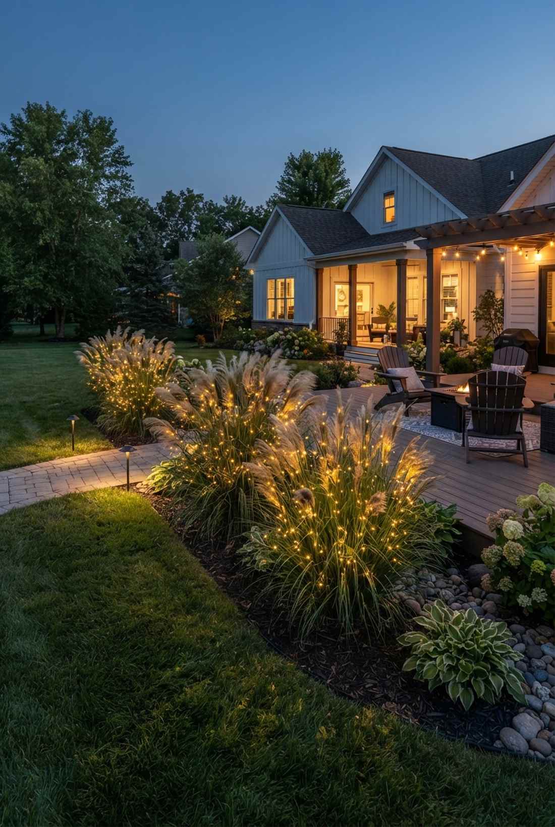 decorative grass accent lights