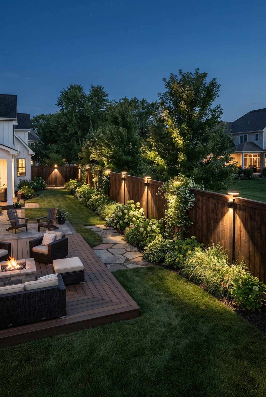 fence post cap bidirectional lighting