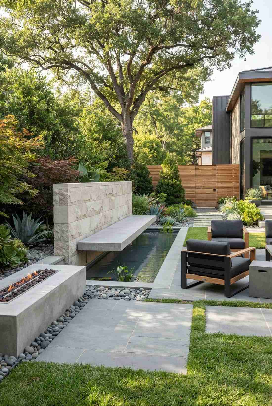 floating concrete bench