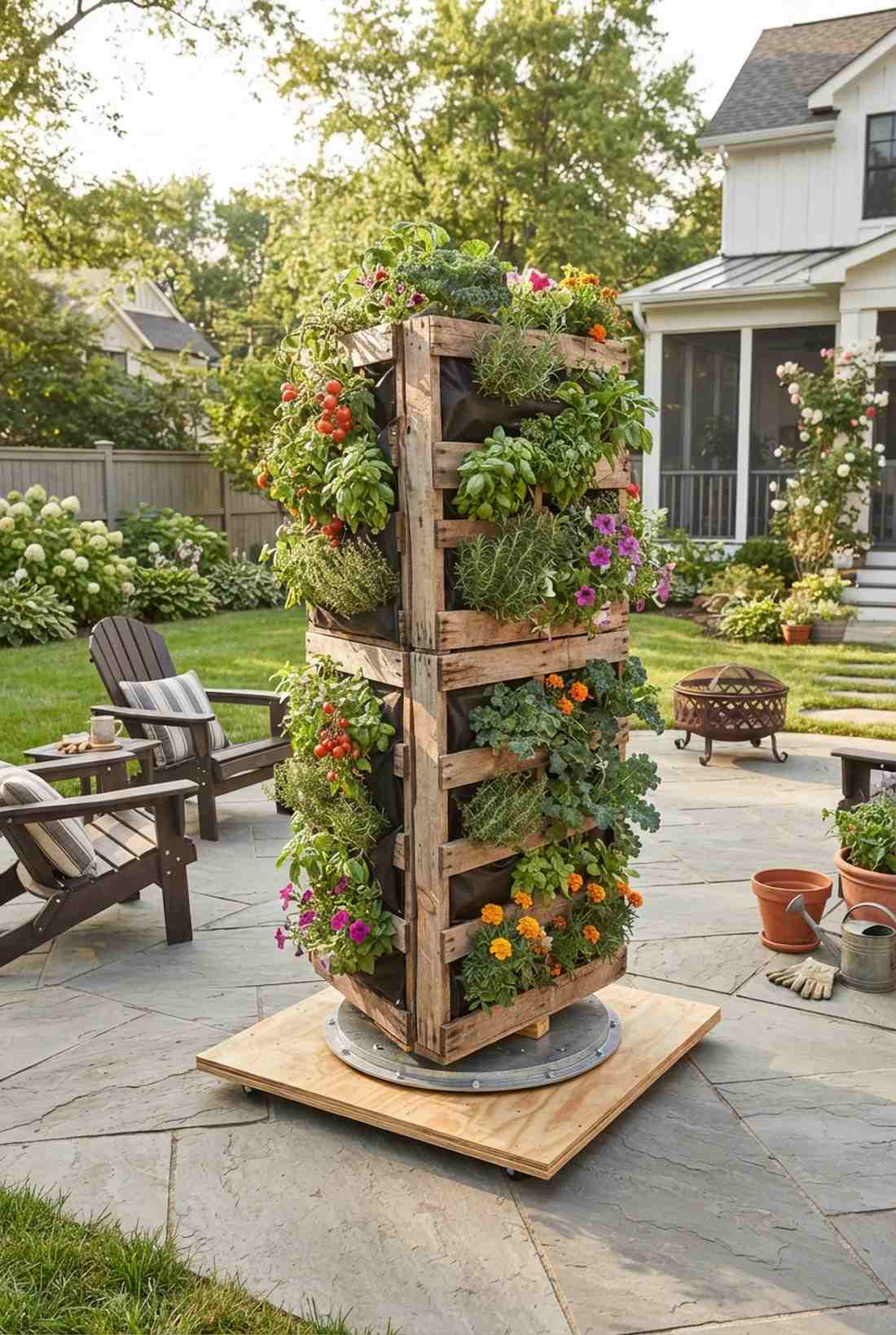 folding privacy screen planter