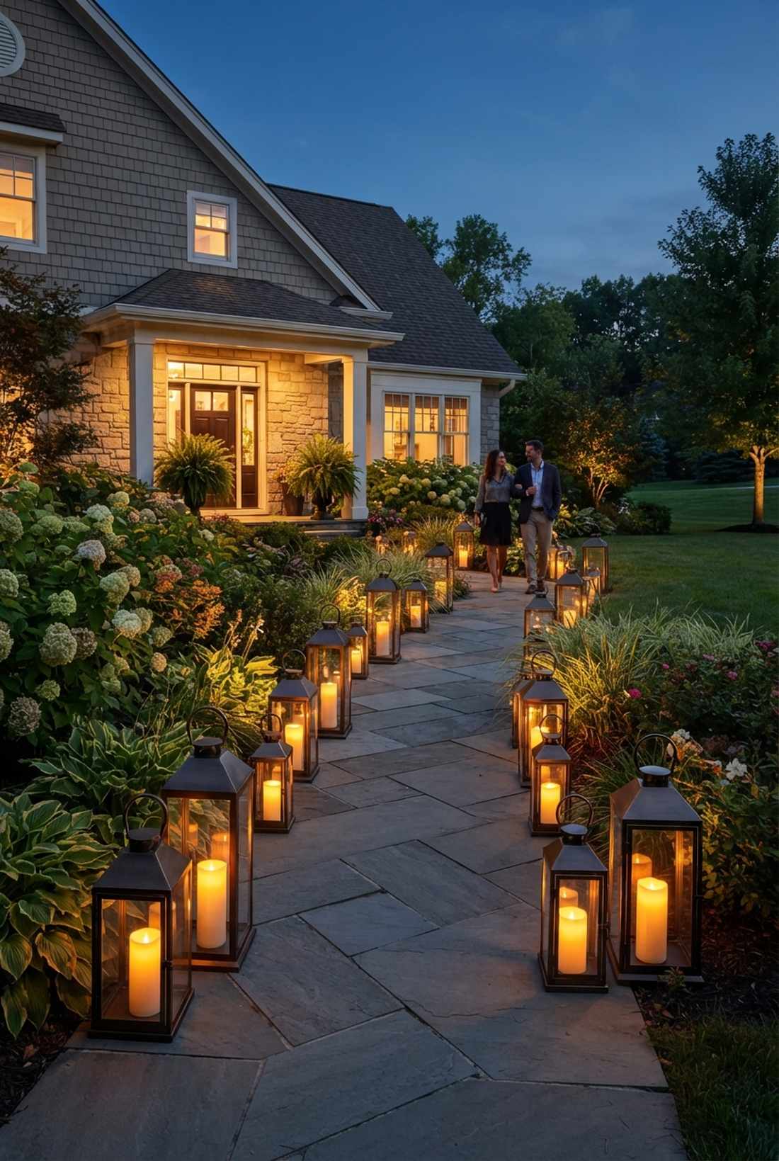 garden path lantern lighting