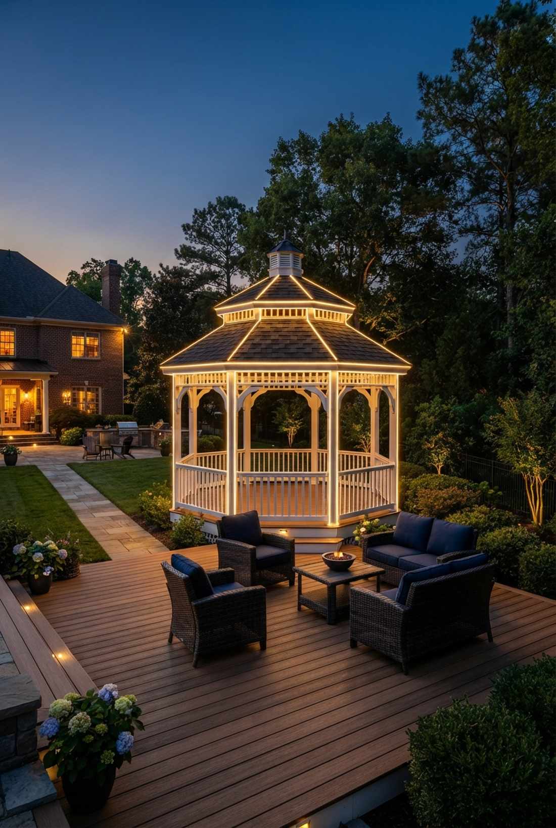 gazebo wrapped railings