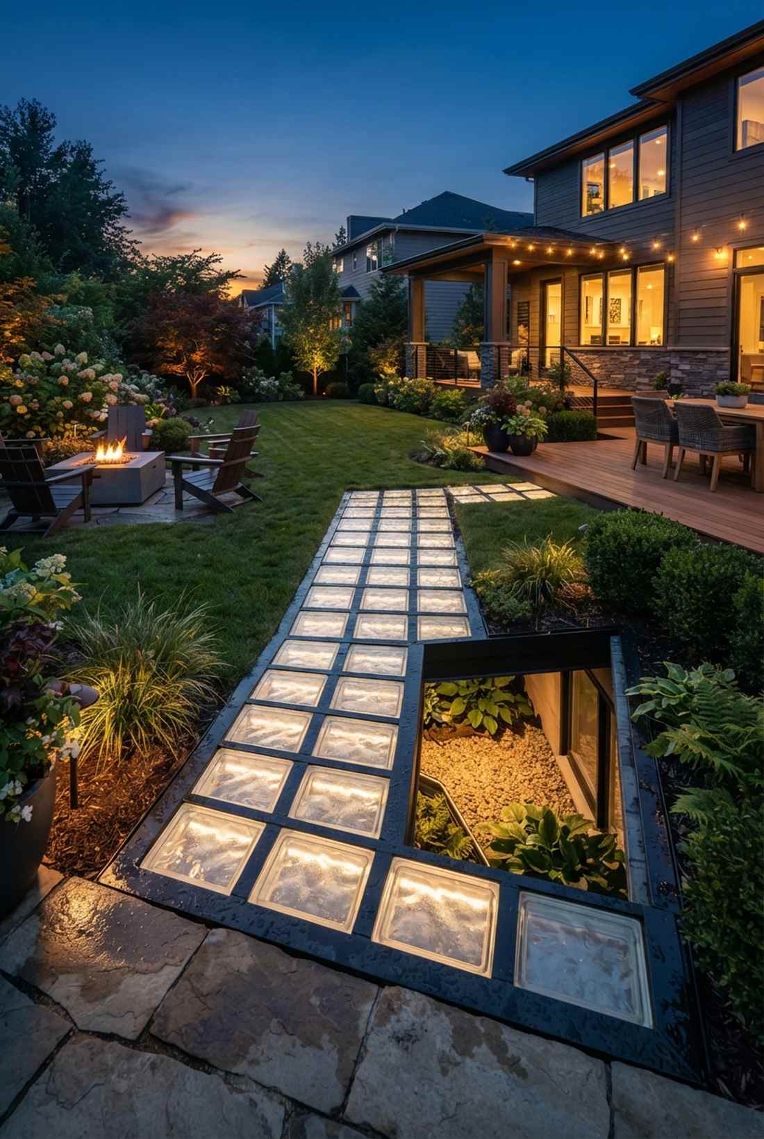 glass block stepping stones