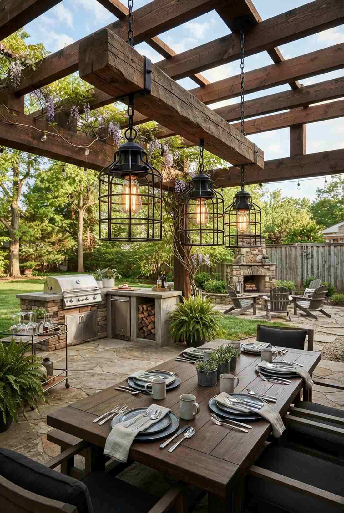 industrial cage chandeliers