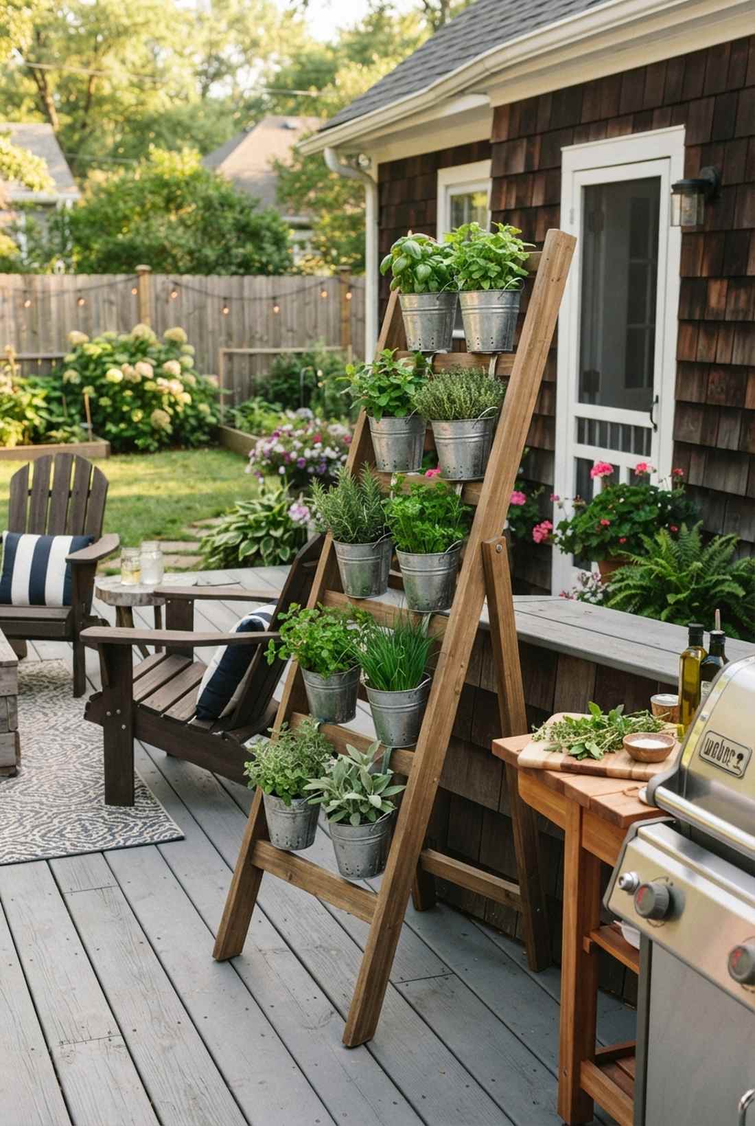 ladder style vertical gardens