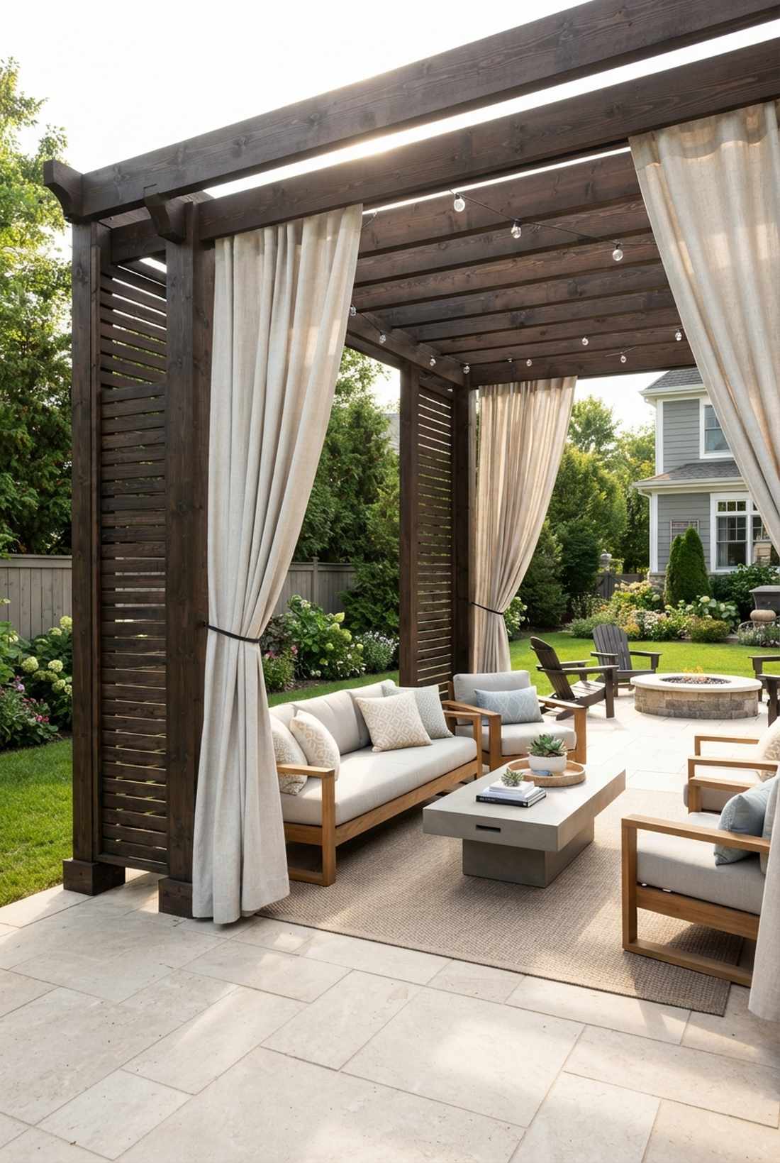 outdoor curtains with privacy panels