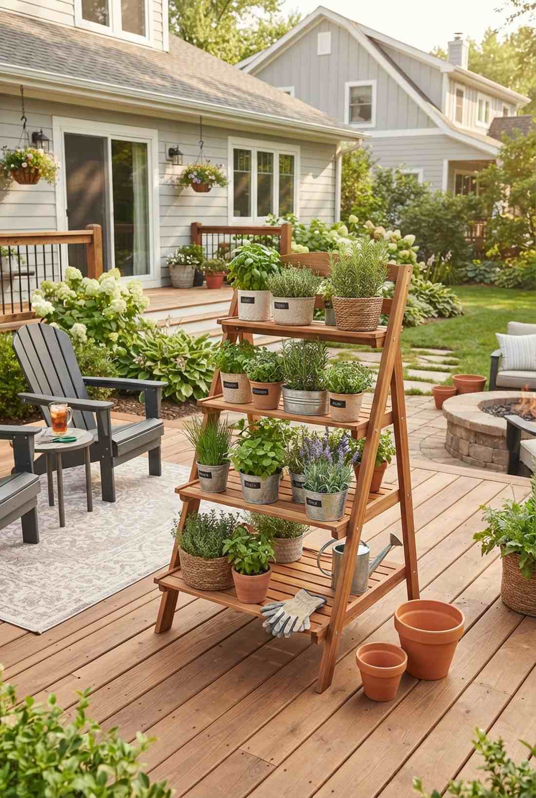 pyramid shelf herb stand