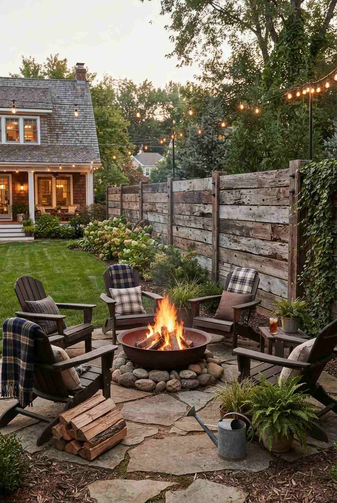 reclaimed wood horizontal plank fence