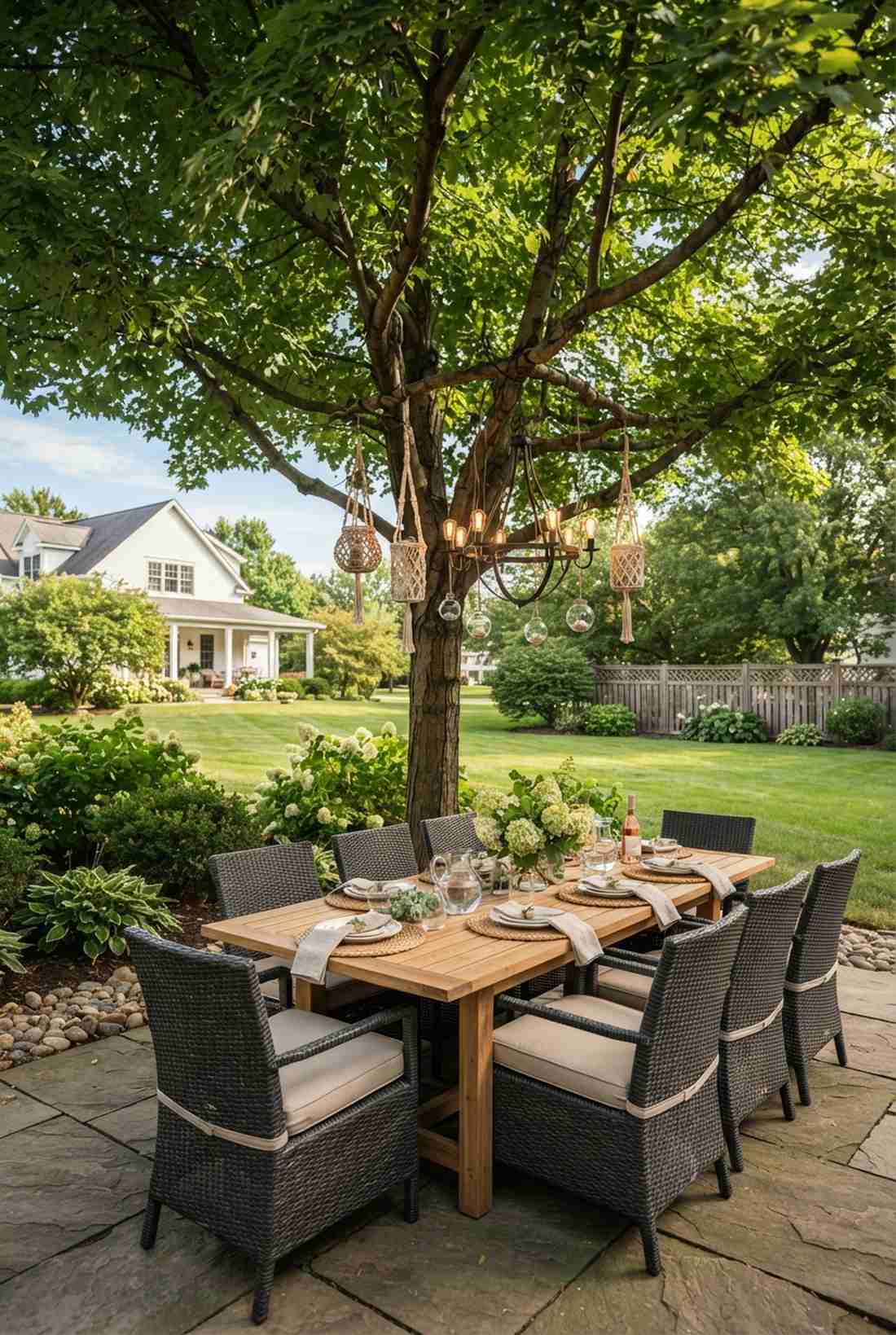 shade tree canopy positioning