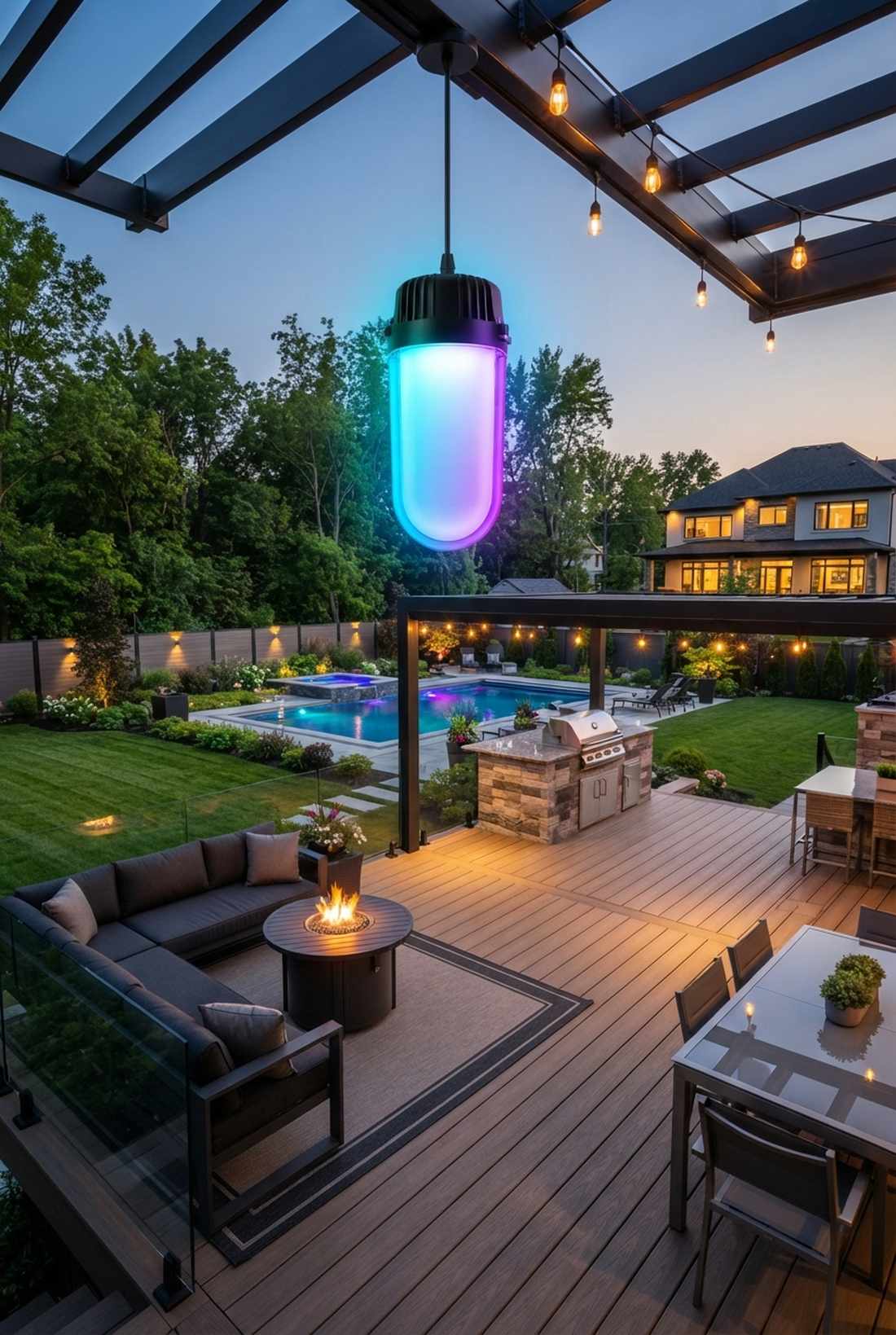 smart color changing pendant