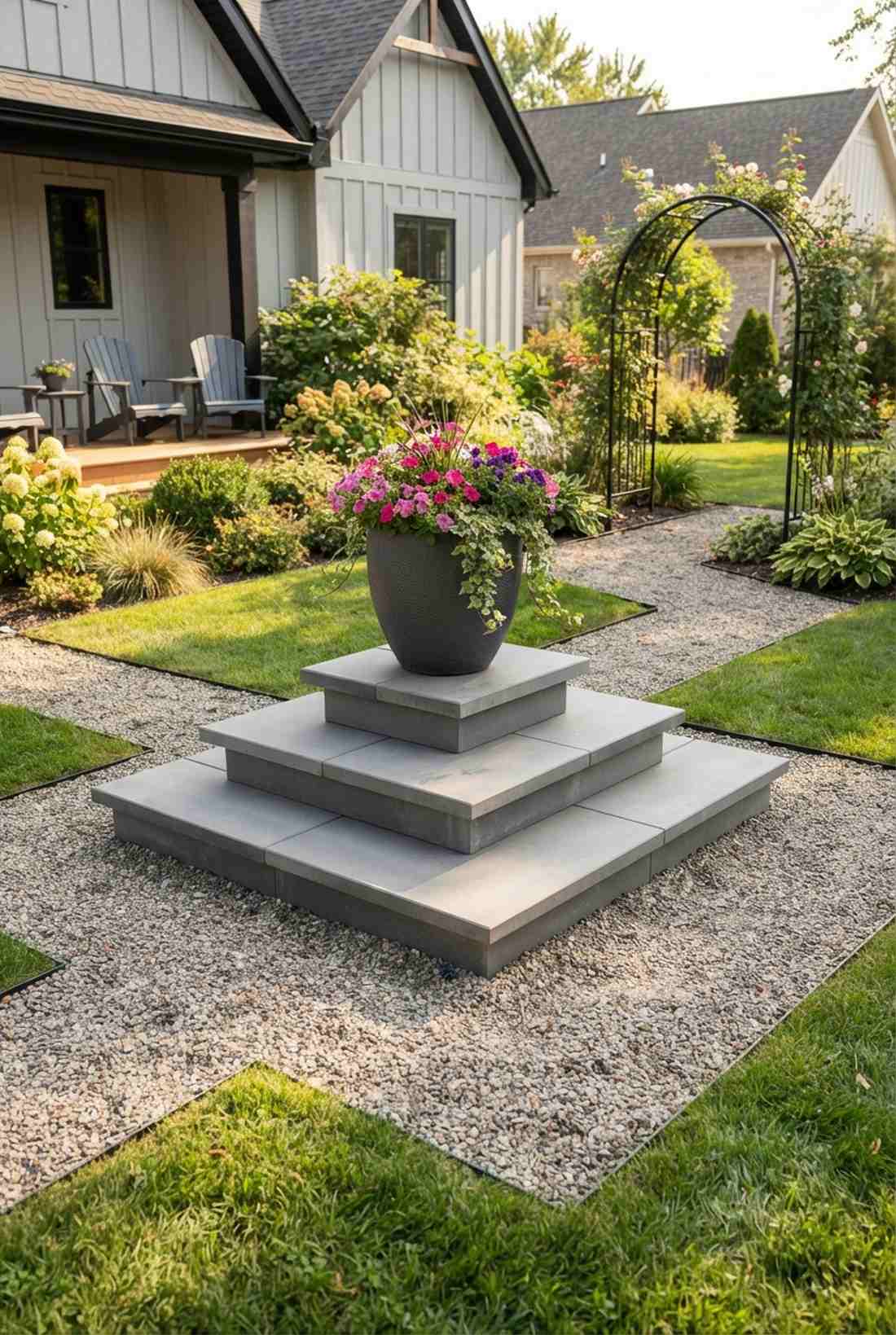 tiered square platforms