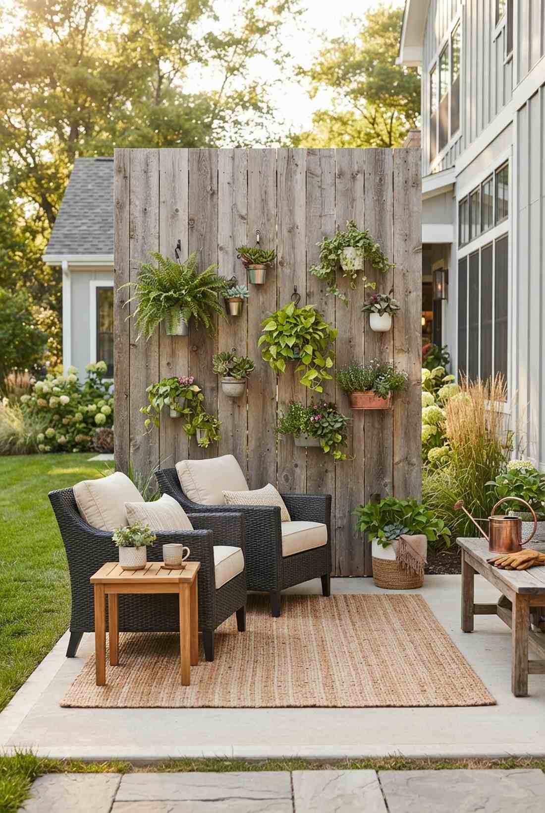vertical cedar board backdrop