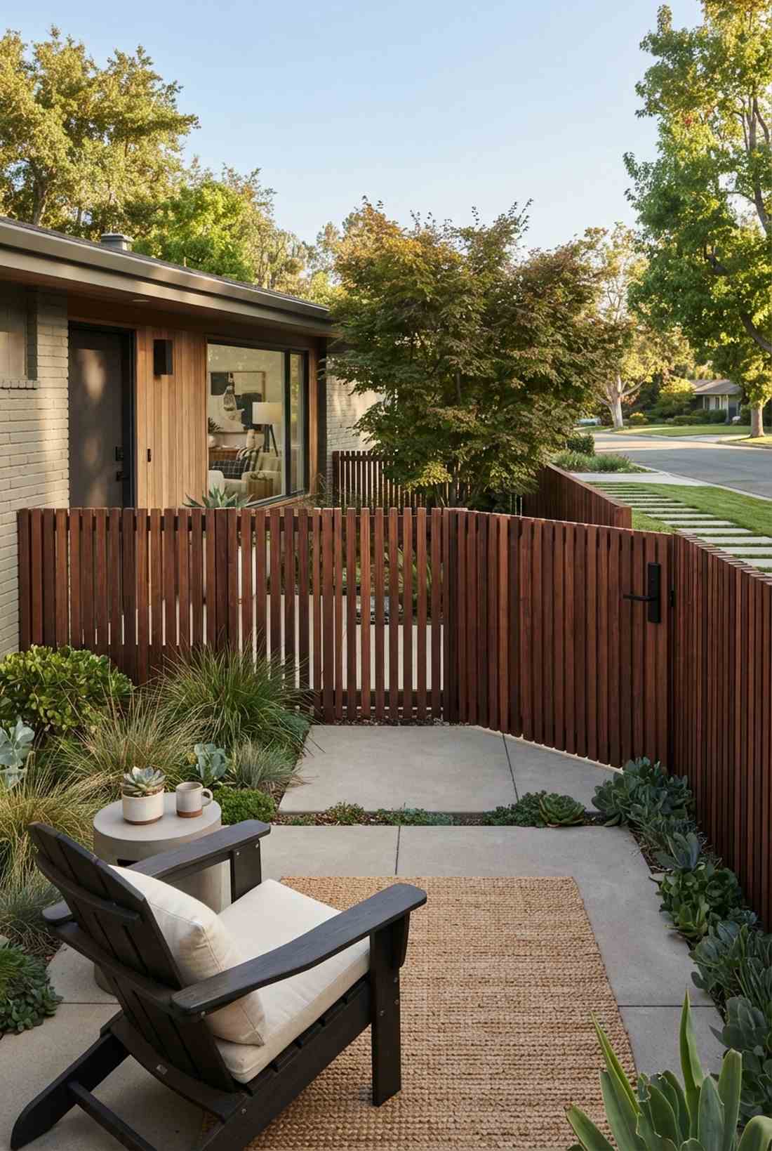 vertical slat fence