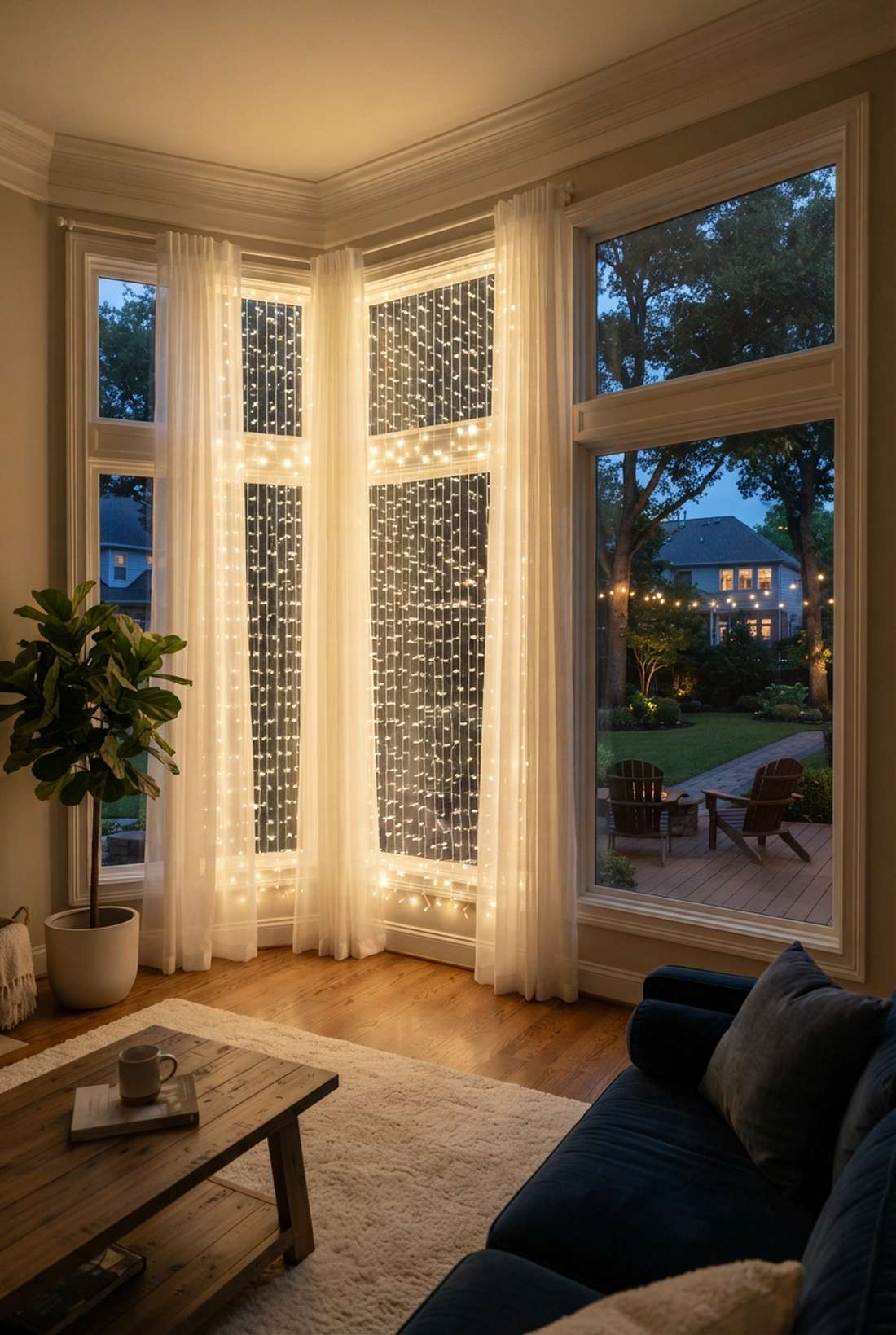 window curtain waterfall effect