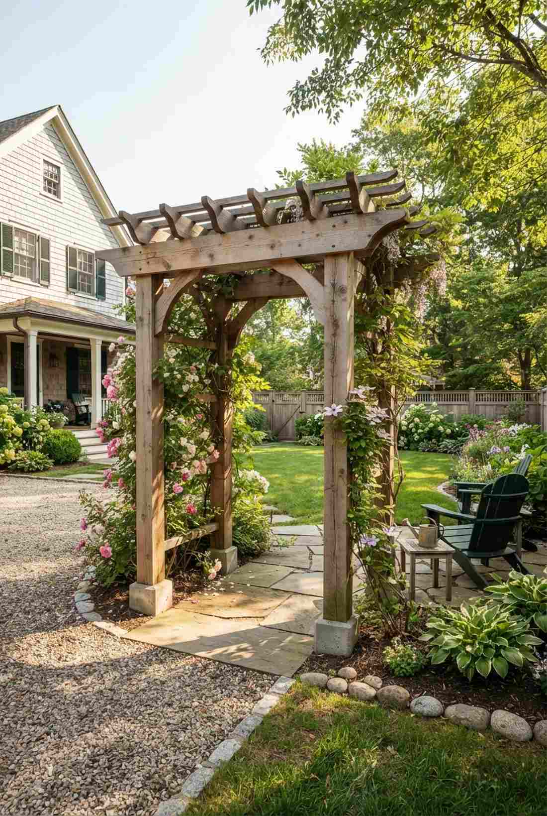 wooden arbor gateway