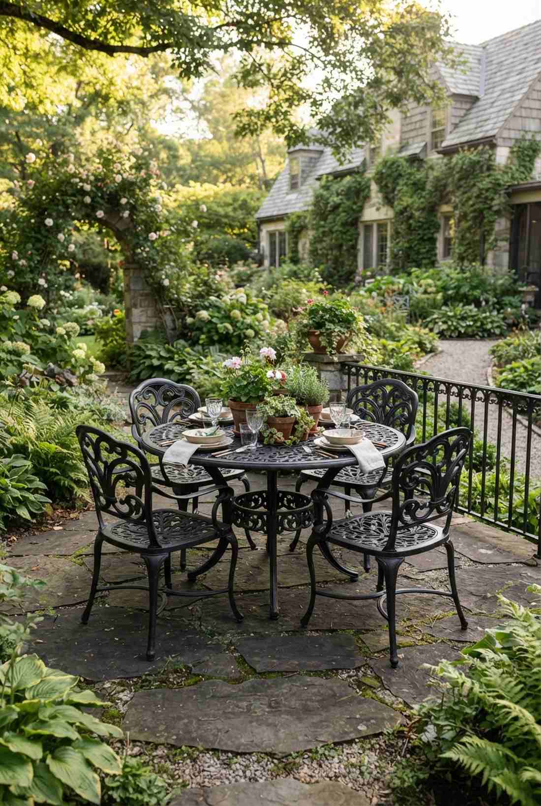 wrought iron scrollwork set