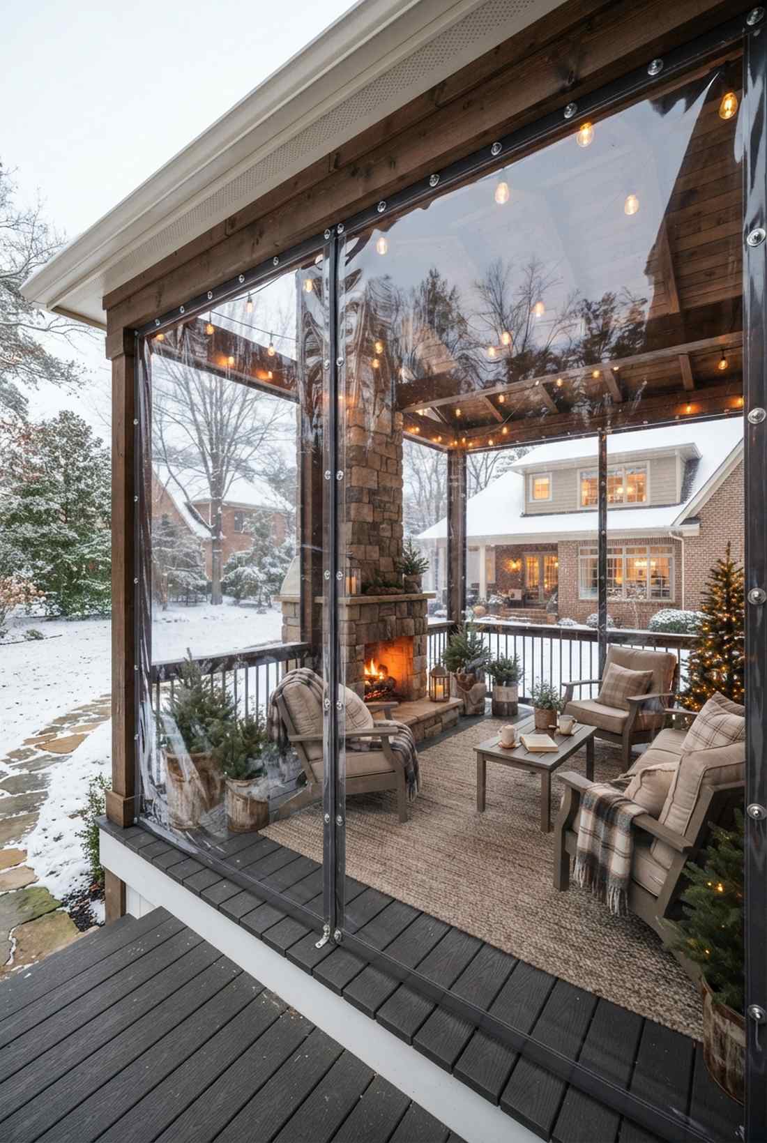 clear vinyl curtains for wind protection