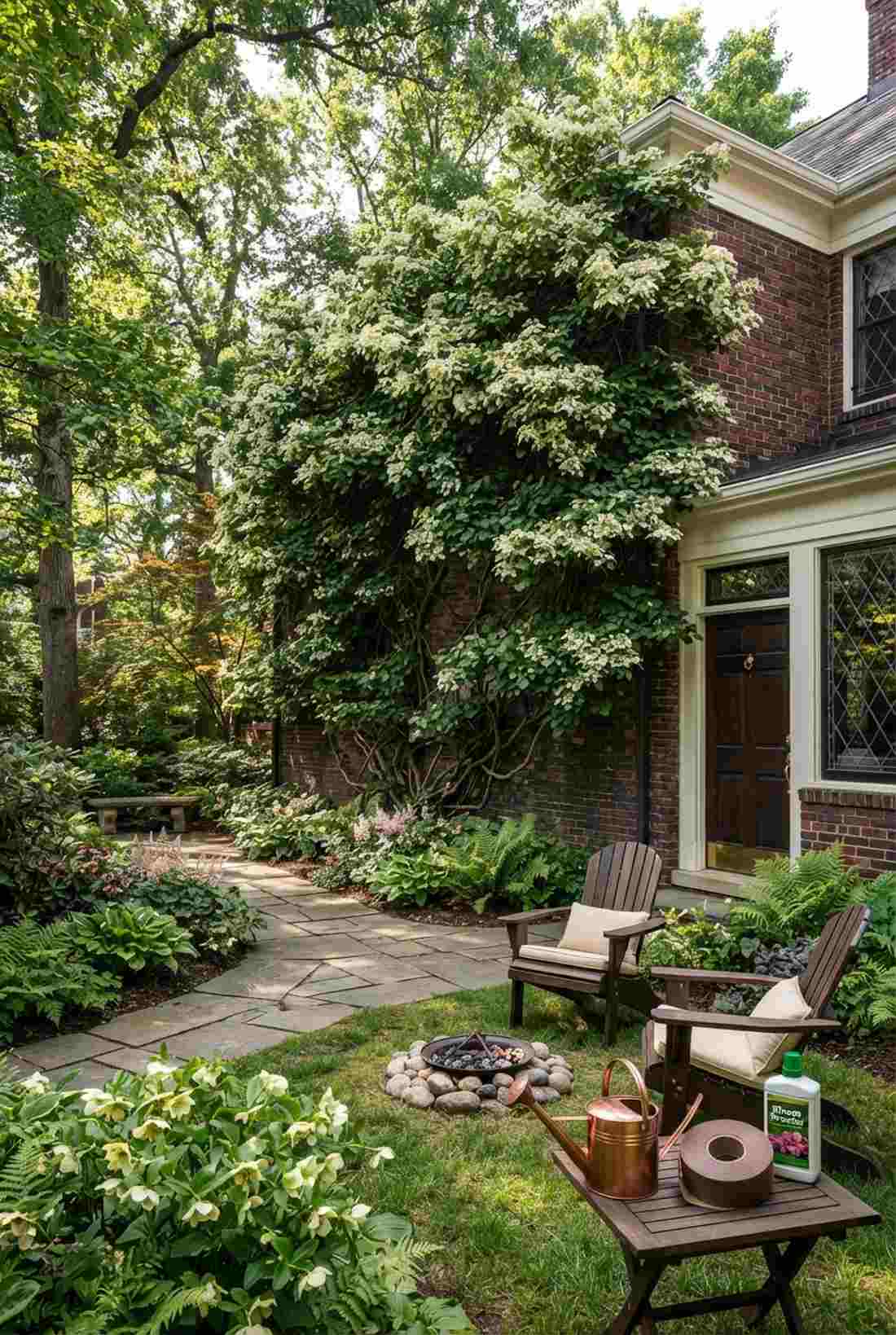 climbing hydrangea shade tolerant coverage