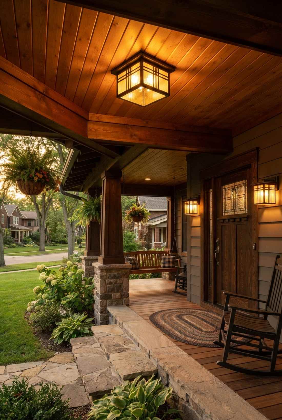 craftsman style flush fixtures