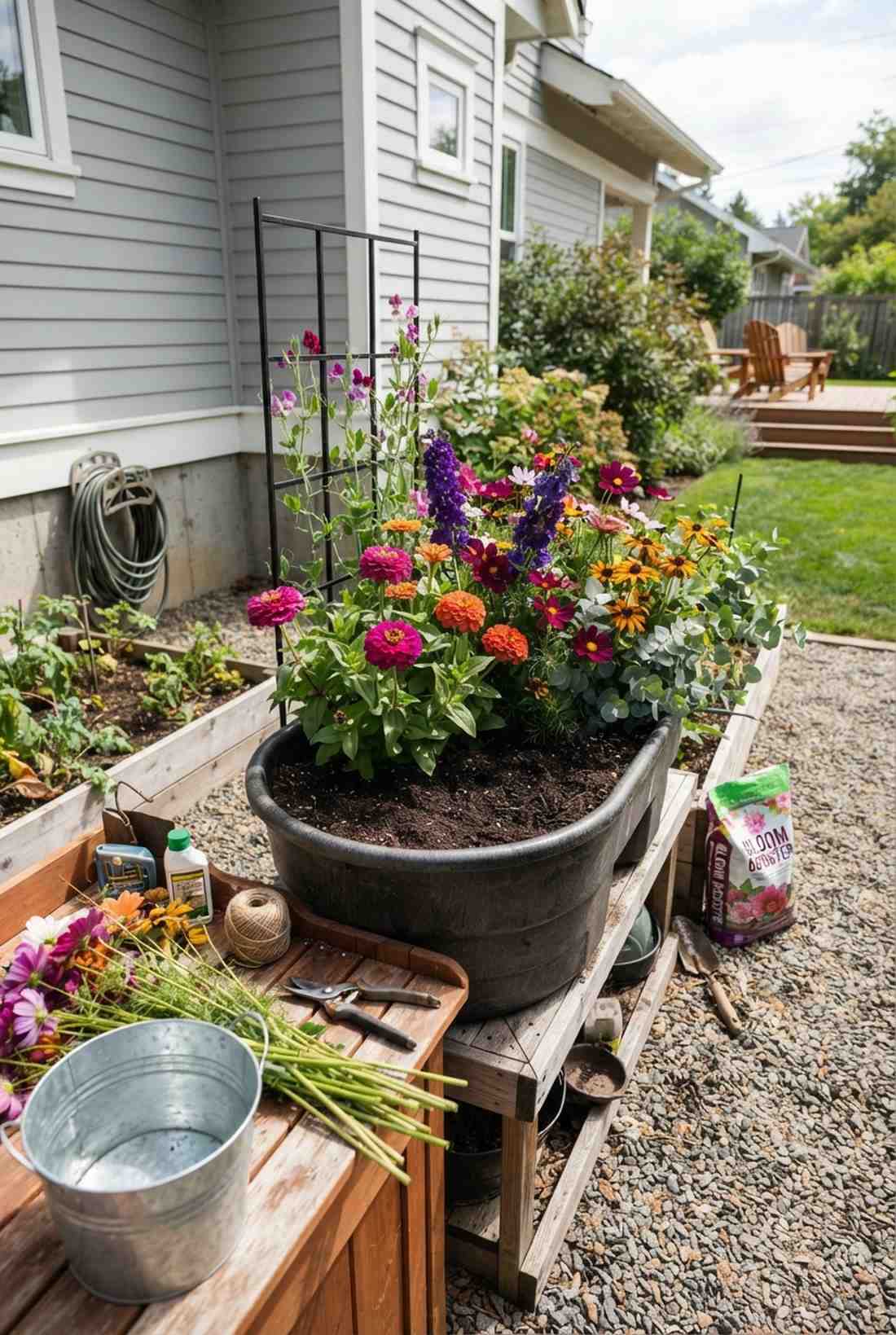 cutting garden production container