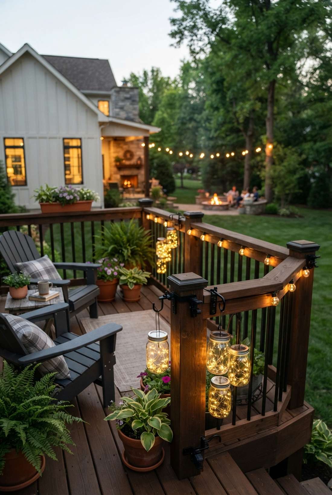 deck railing mounted lanterns