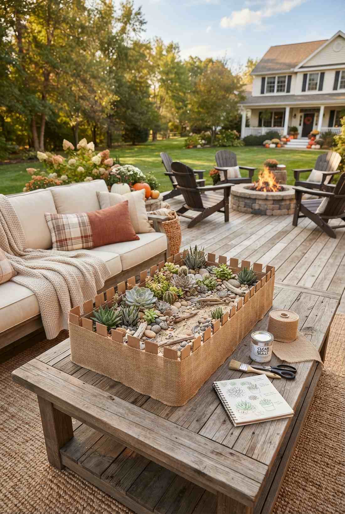 fabric and cardboard fencing