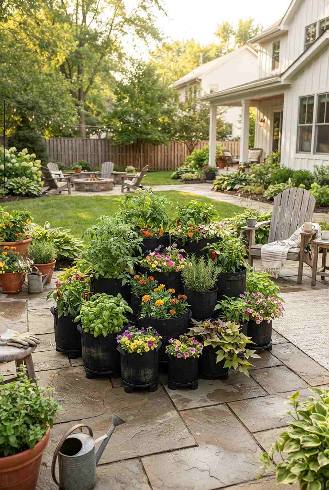 fabric pot cluster