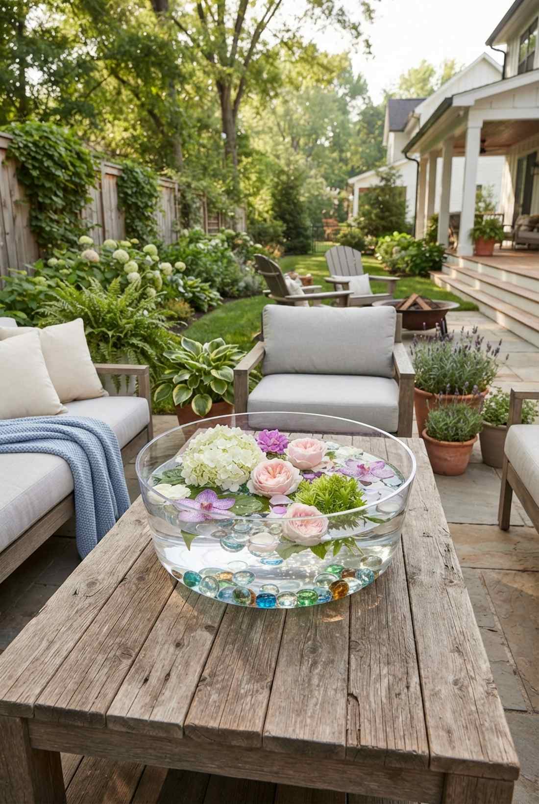 floating flower display