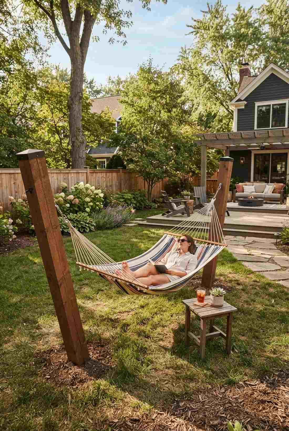 hammock between posts