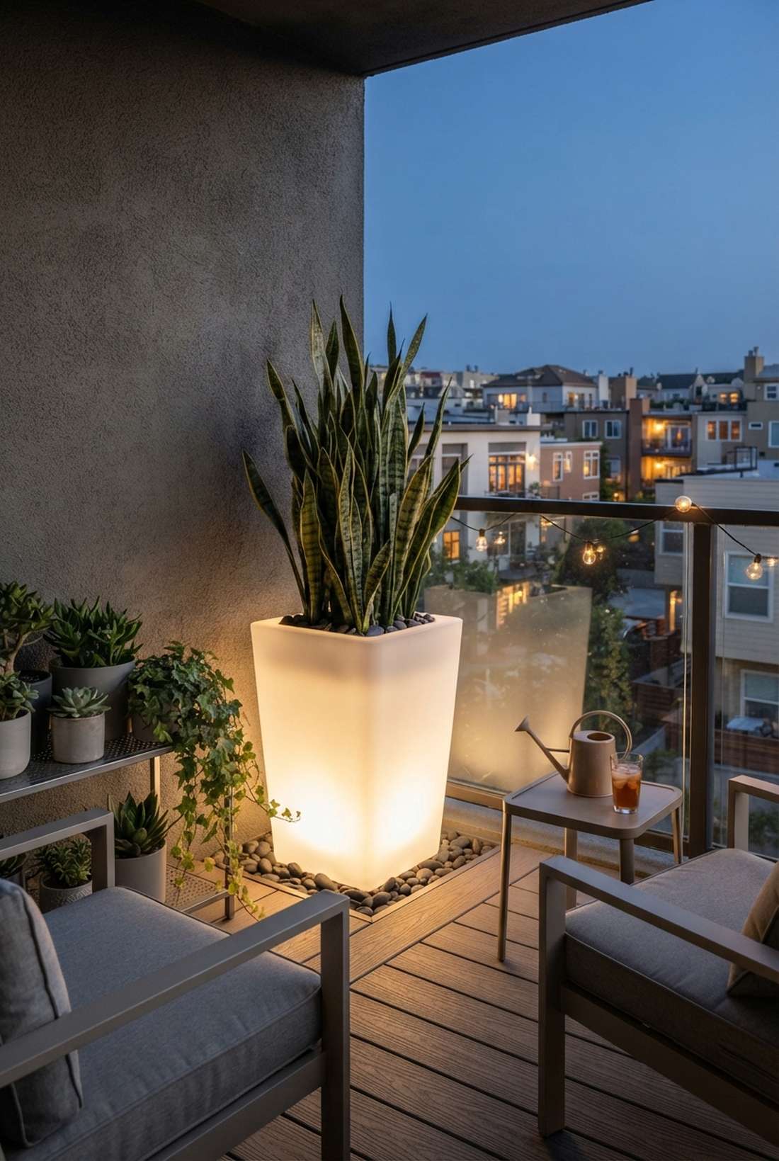 lighted planters