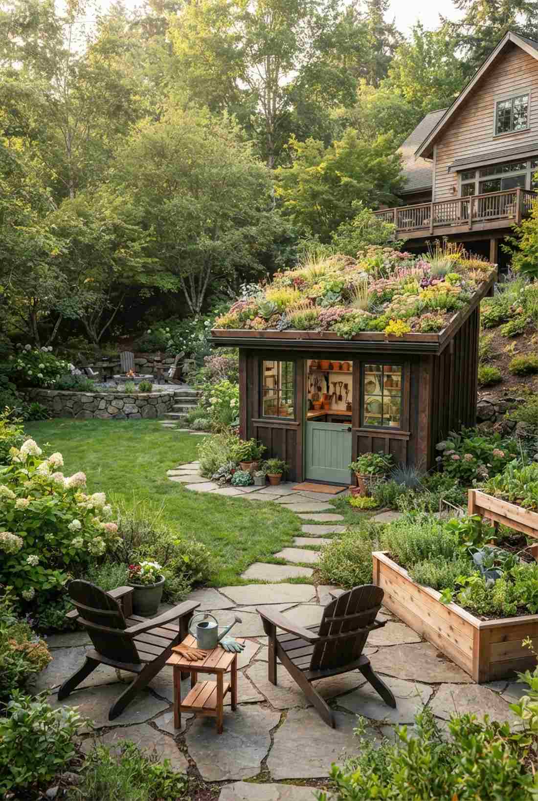 living roof garden shed