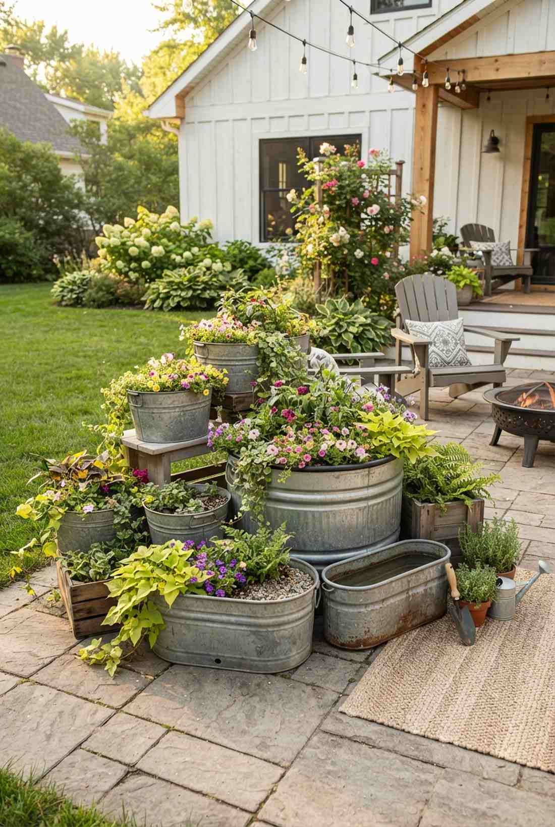 reclaimed container gardens