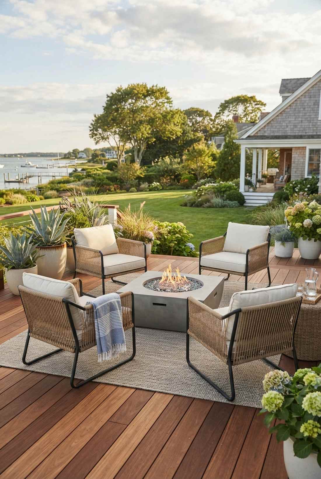 rope wrapped chairs