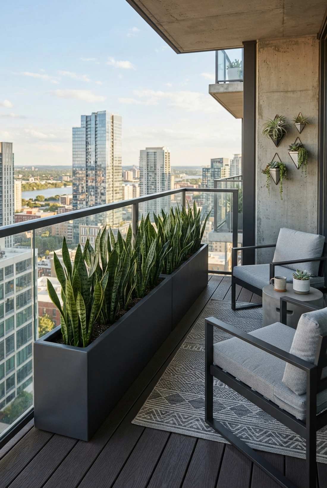 slim profile planters