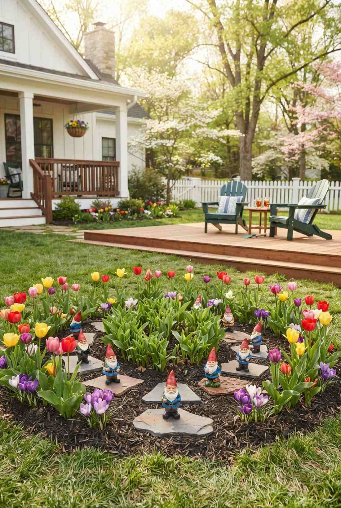 spring bulb gnome ring