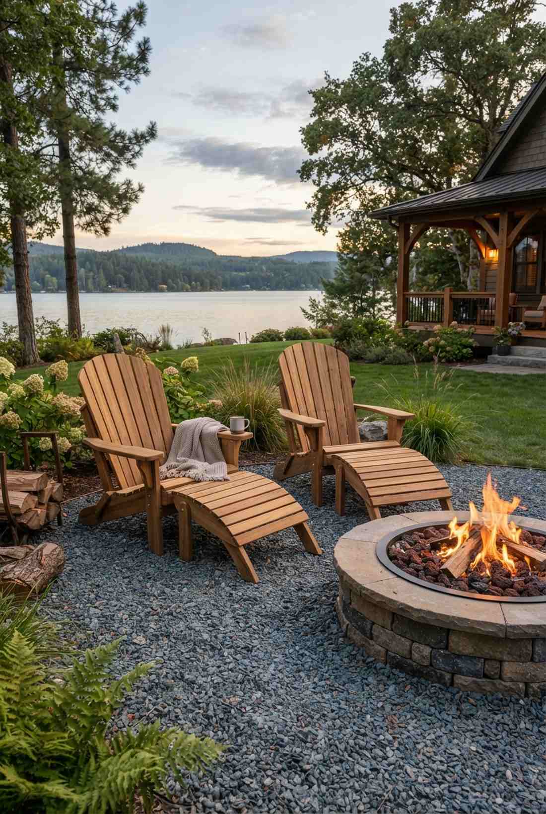 teak adirondack chair set