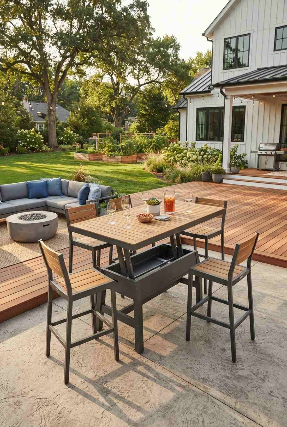 telescoping table with adjustable height