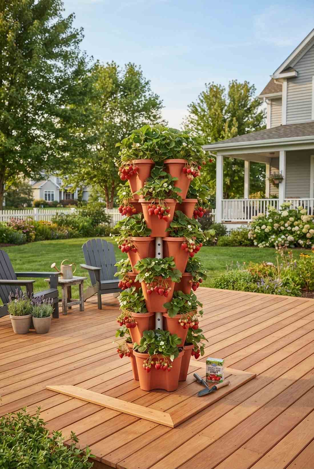 vertical strawberry tower