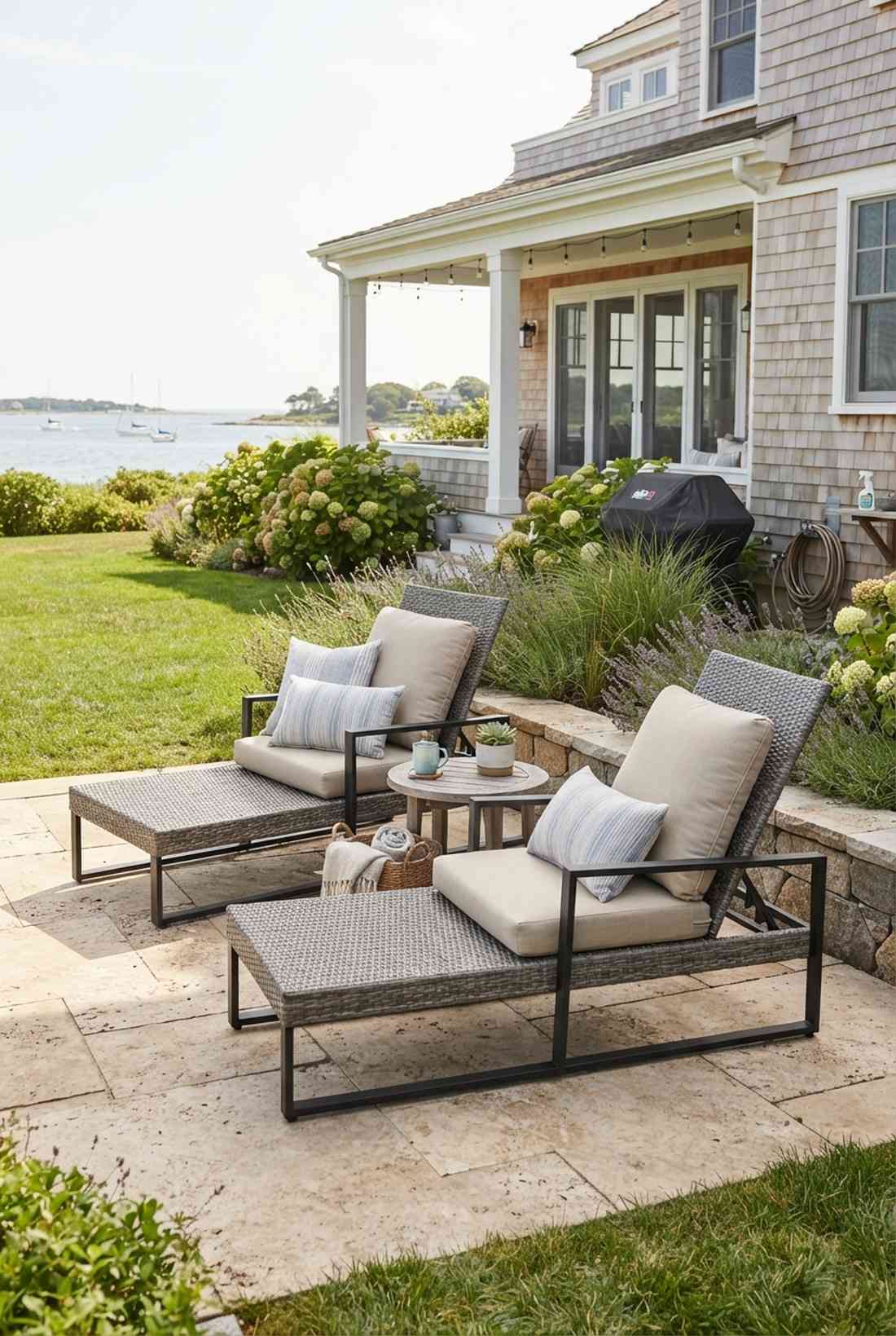 wicker seat with iron frame