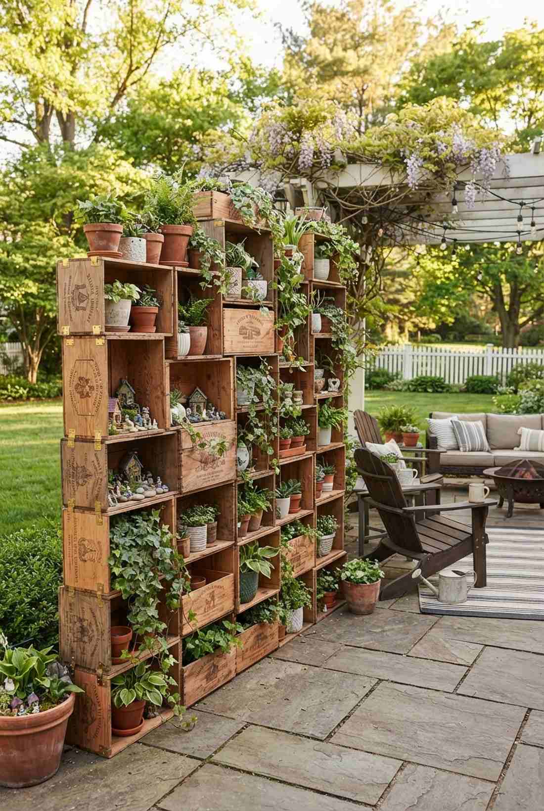 bicycle wheel hanging gardens
