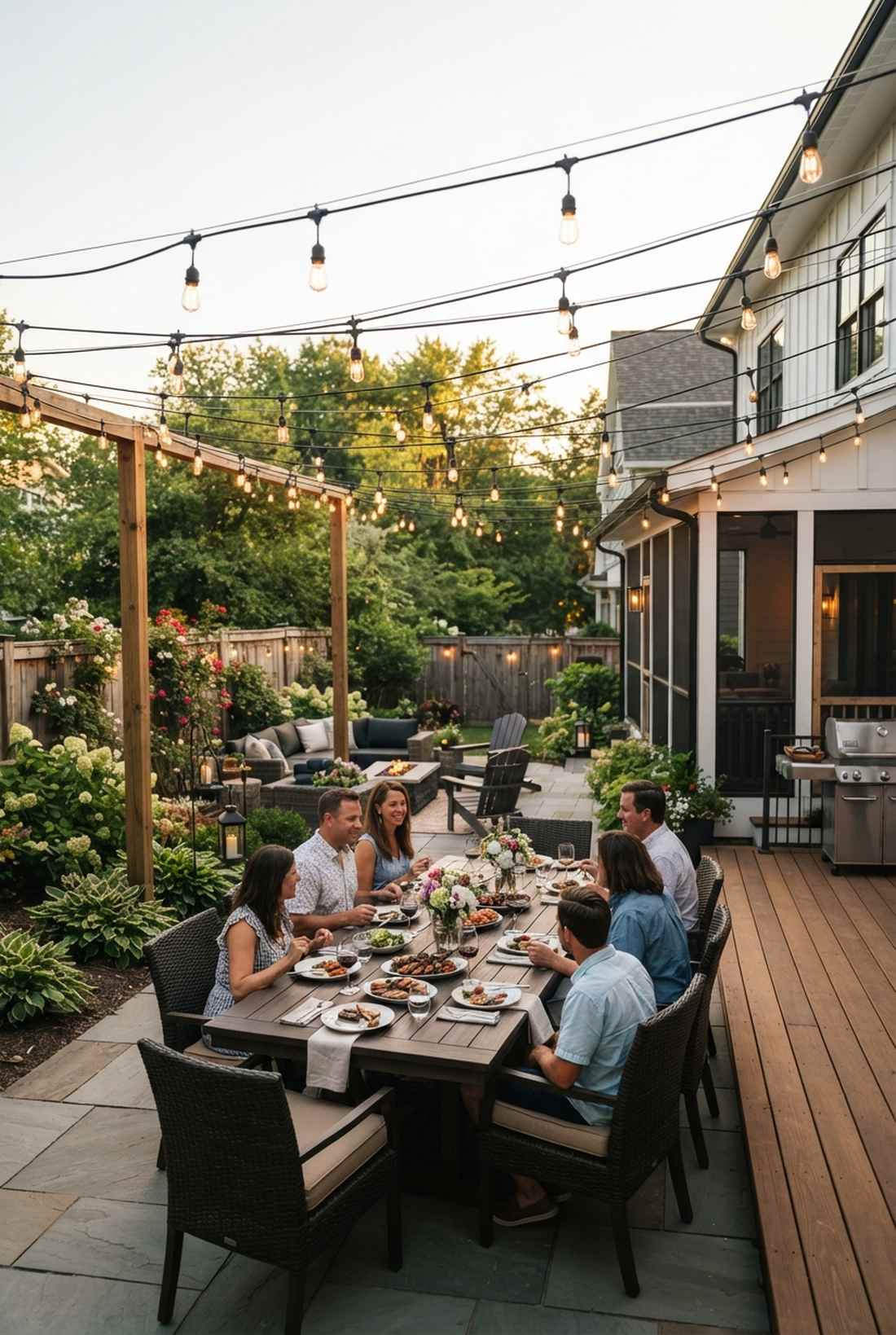 bistro string canopy