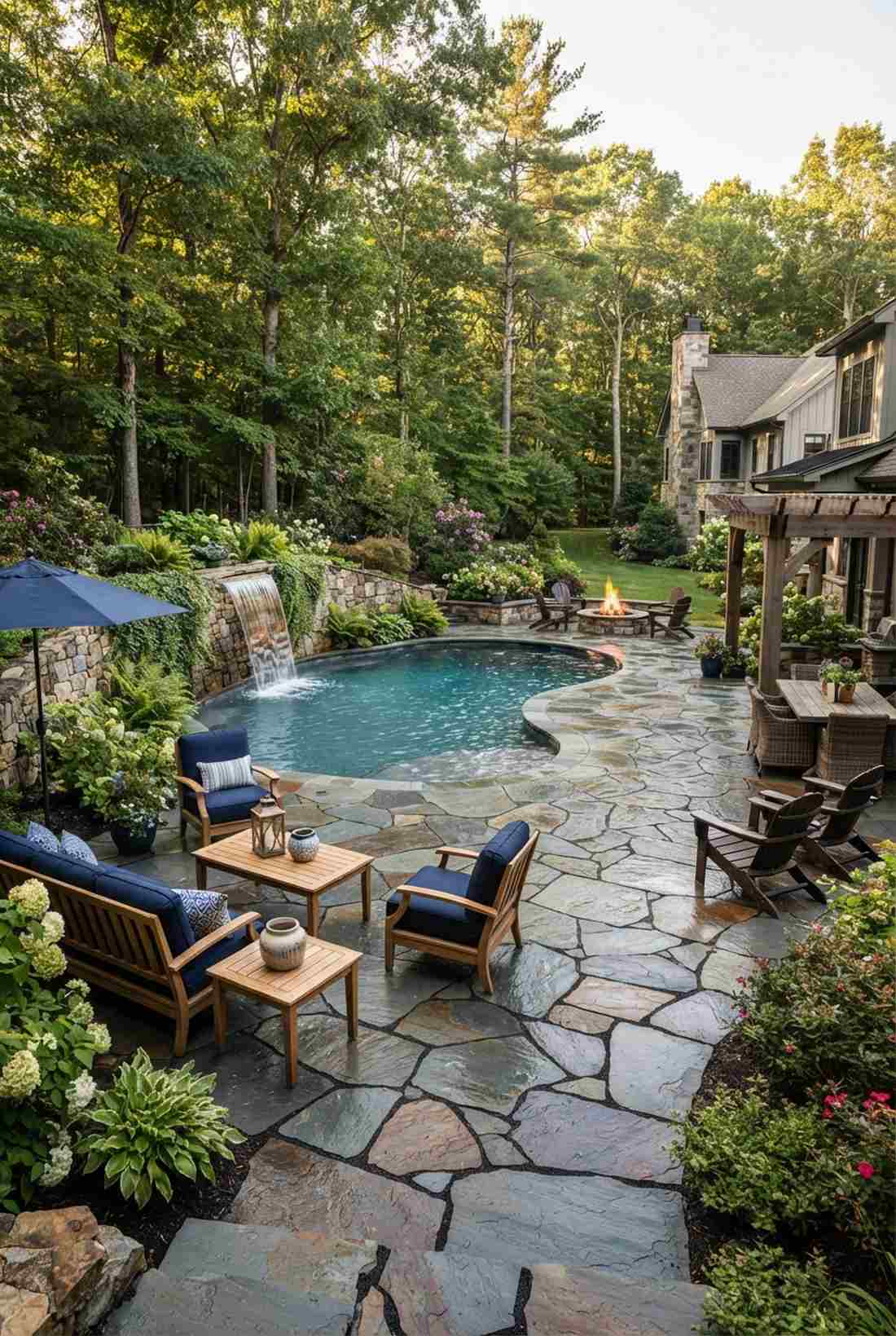 bluestone slab patio