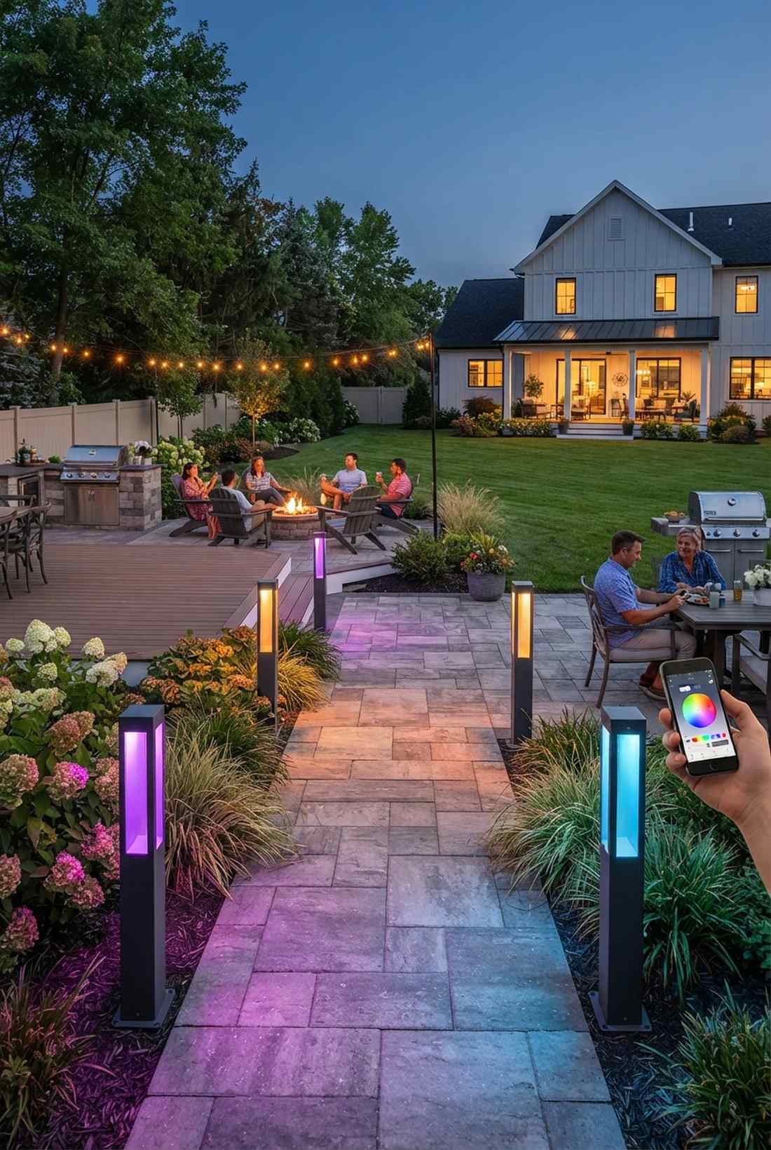 color changing bollards