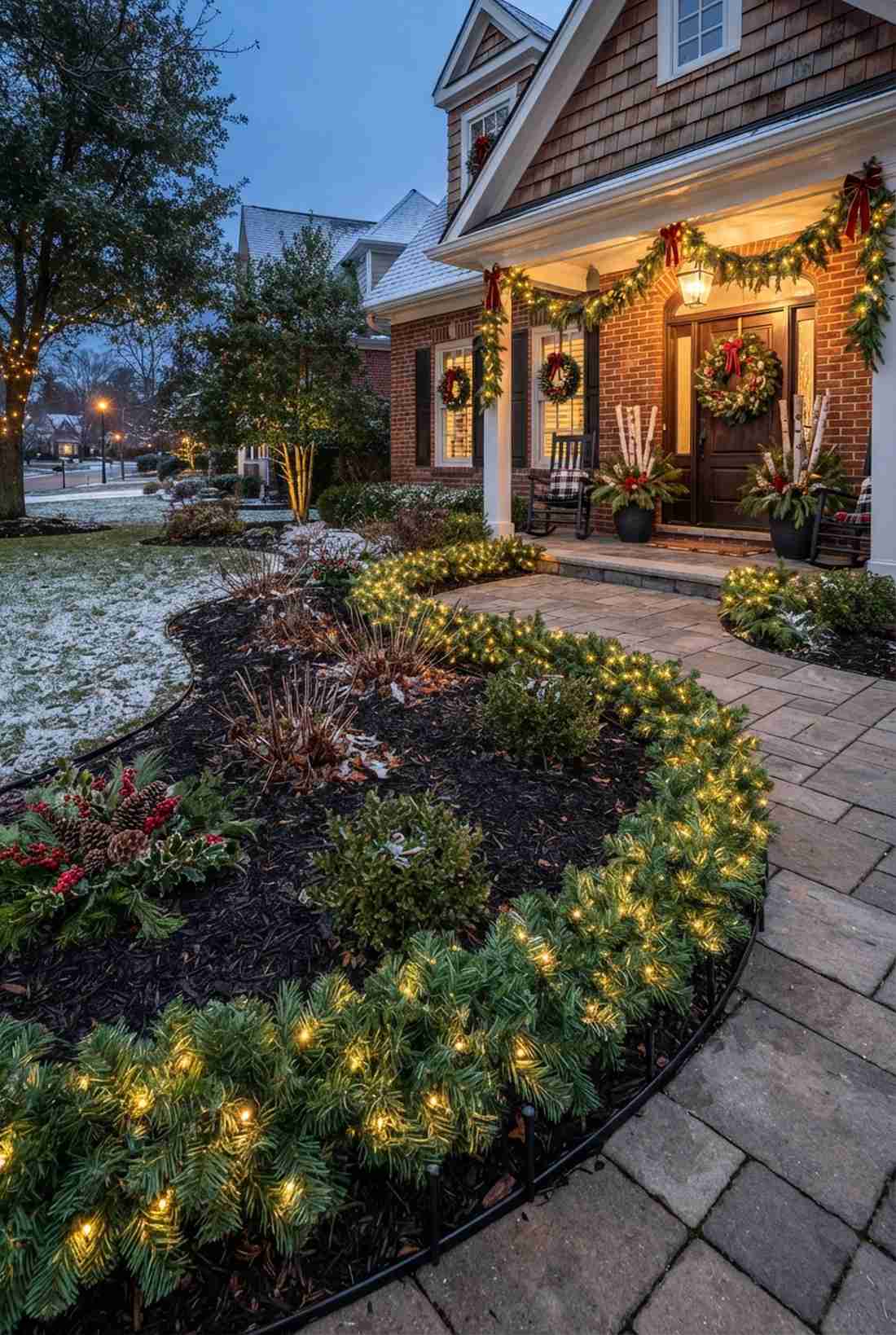 evergreen garland ground borders